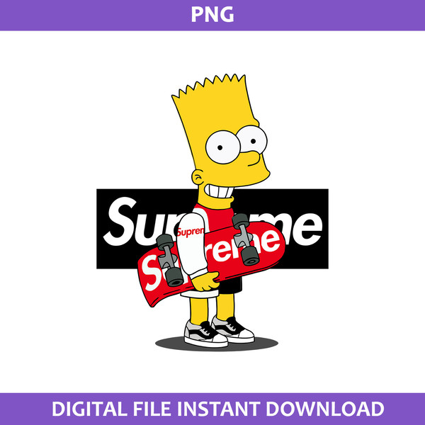 Bart Simpson Supreme Png, Supreme Brand Png, Bart Simpson Pn - Inspire ...