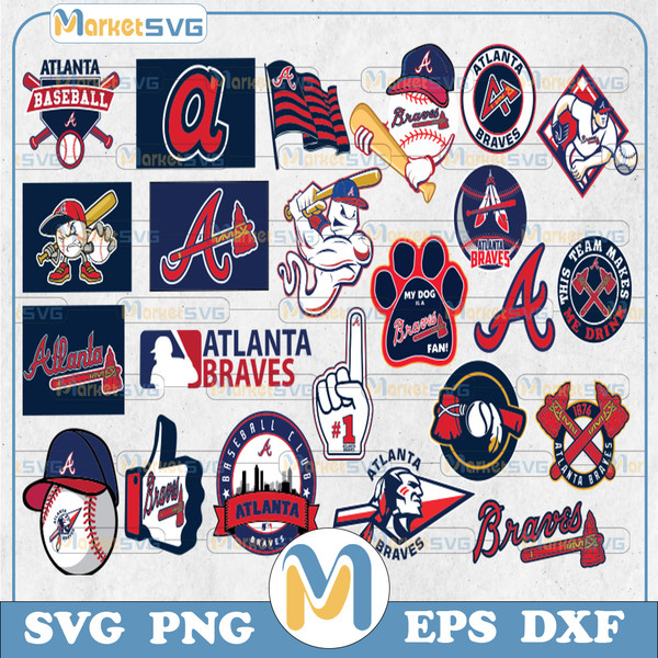 Braves Logo Baseball MLB Team Best Design SVG Digital Files