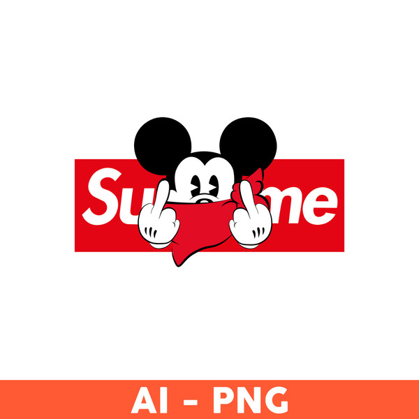 Supreme Mickey free SVG & PNG Download - Free SVG Download