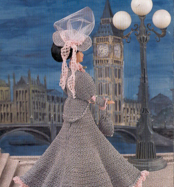 Fashion doll Barbie Vintage Style Walking Dress1.jpg