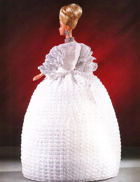 Fashion doll Barbie beautiful white dress1.jpg
