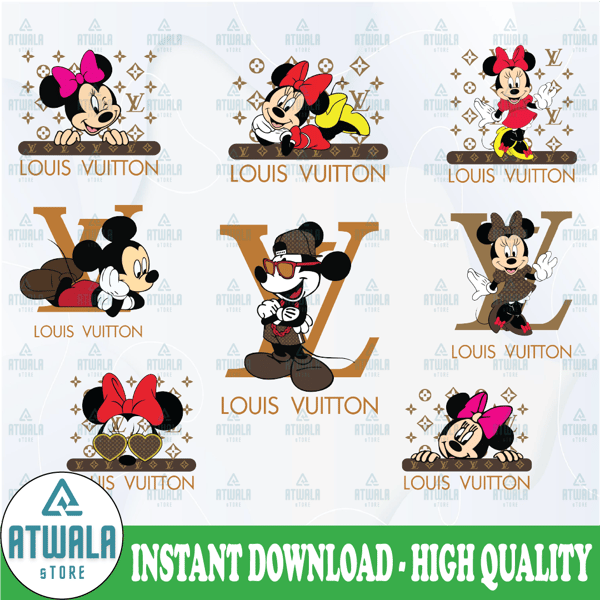 Mickey Mouse Louis Vuitton Png, Mickey Png, Louis Vuitton Lo - Inspire  Uplift
