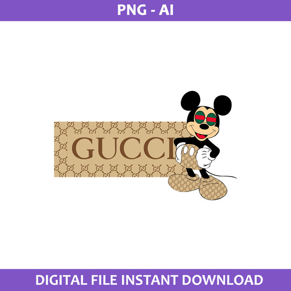 Gucci Mickey Logo Png, Gucci Brand Logo Png, Mickey Mouse Png, Disney Gucci  Png, Ai Digital File