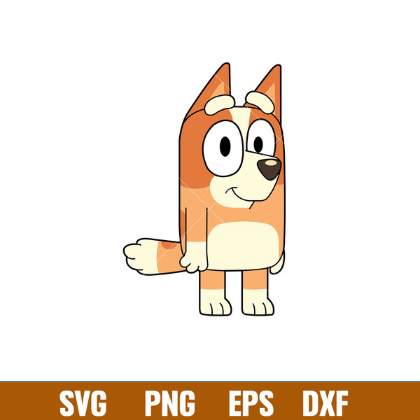 Bluey Heeler Svg, Bluey Svg, Bluey Dog Svg, Bluey Silhouette Svg, Cartoon Svg, Png Dxf Eps Pdf File, BY07.jpg