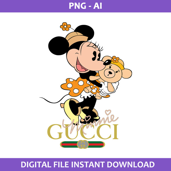 Minnie Gucci Png, Gucci Logo Png, Minne Mosue Png, Disney Gucci Png, Ai  Digital File