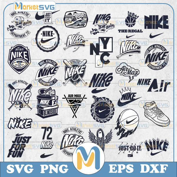 Nike Logo Bundle Svg, Trending Svg, Nike Logo Svg, Fashion Brand Svg, Brand  Logo Svg