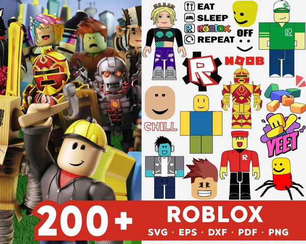 Roblox Happy Birthday Png Svg Bundle 4 File for Girls and Boys 