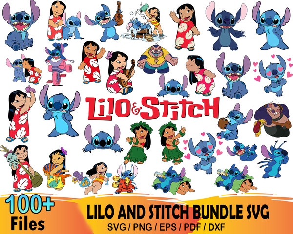 100 Lilo And Stitch Svg Bundle, Disney Svg, Stitch Svg - Inspire Uplift