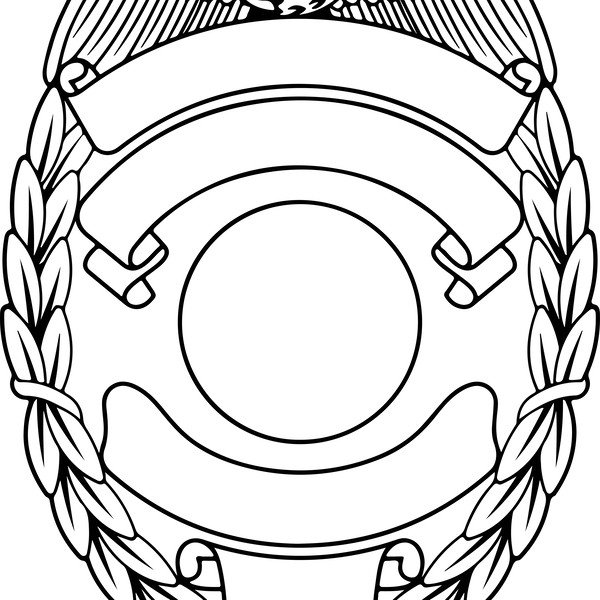 blank police badge outline