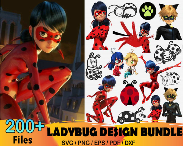 Ladybug and Chat Noir logos, Ladybug and Chatnoir logo png