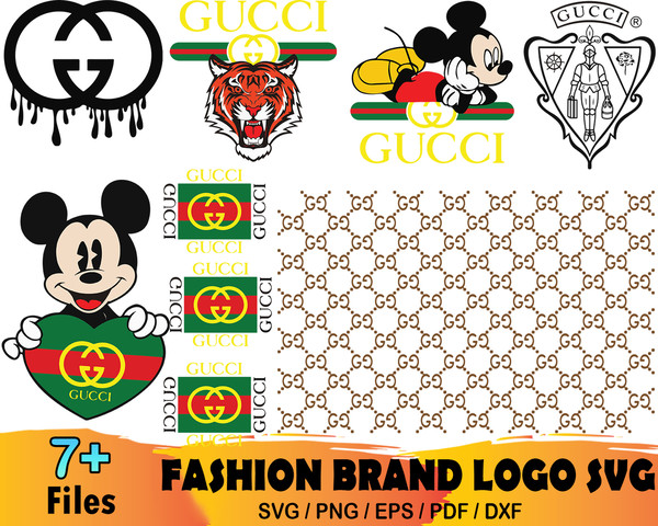 Gucci minnie disney Svg, Gucci brand Logo Svg, Gucci Logo Sv