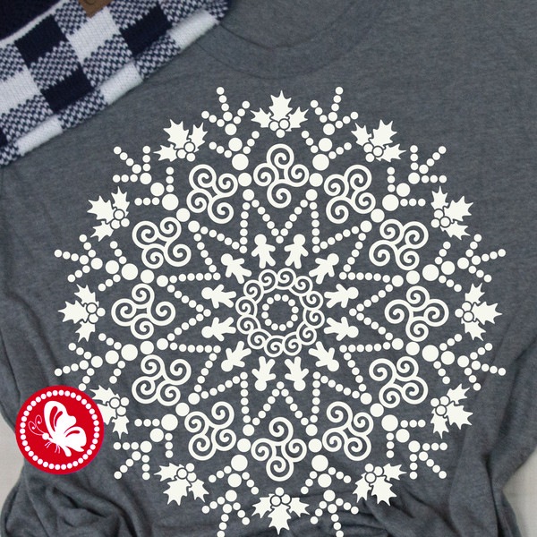 Mandala Christmas Snowflake shirt.jpg