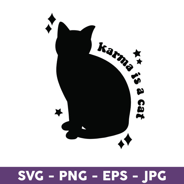 Karma Is A Cat SVG, Midnights Swift SVG, Midnights SVG, Tayl - Inspire ...