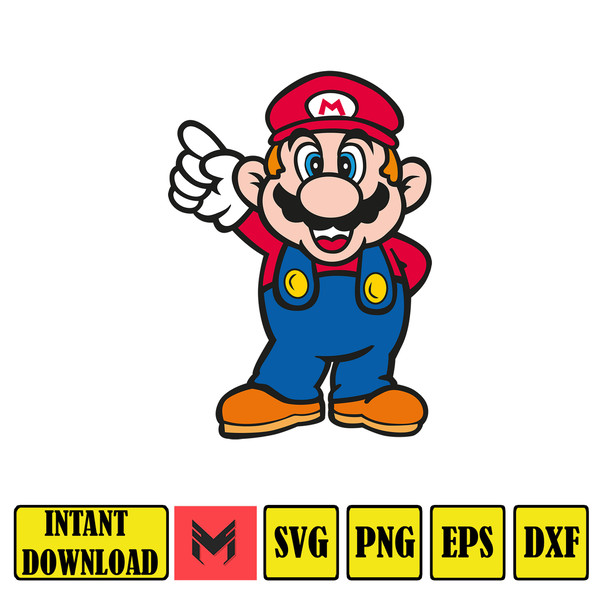 Mario SVG Bundle: Mario Characters svg, Super Mario svg, Mario Kart svg  Files, Mario Bros svg, Super Mario Halloween SVG, Mario Bros PNG