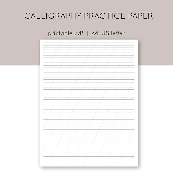 Degree Guide Sheets Calligraphy Paper Printable Calligraphy Guide