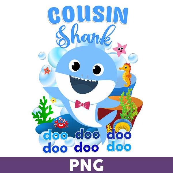 Cousin Shark Png, Shark Png, Shark Family Png, Shark Birthda - Inspire ...