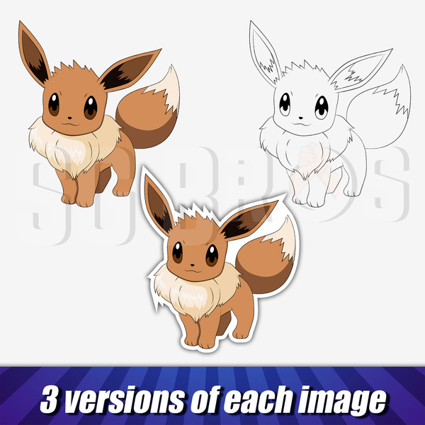 Pokemons evolution Eevee Set Art Print Digital Files decor n - Inspire  Uplift