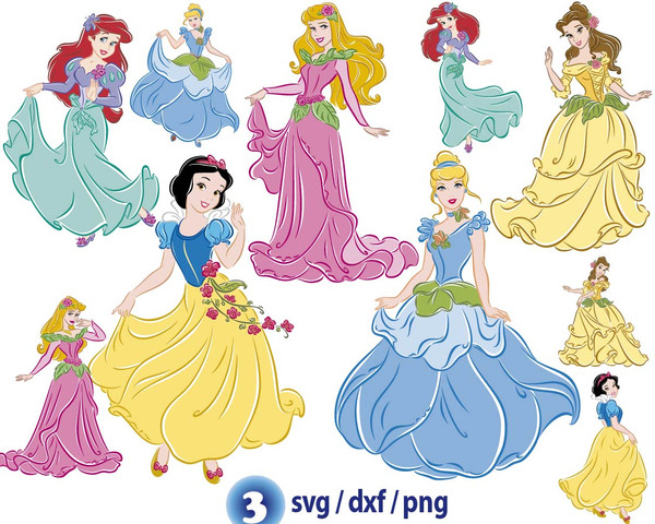 Disney Princesses Svg Princesses Together Svg Snow White S Inspire Uplift 