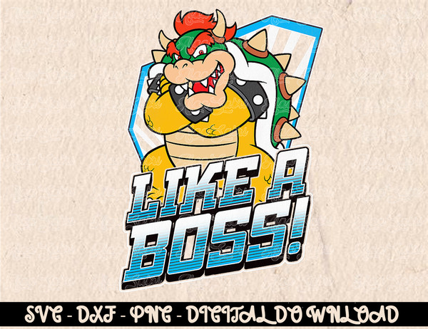 Nintendo Super Mario Bowser Like A Boss Bold Graphic T-Shirt T-Shirt (2) copy.jpg