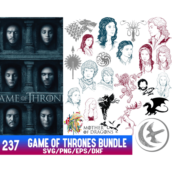 Game Of Thrones svg, Game Of Thrones Big Bundle svg, 1000 Designs