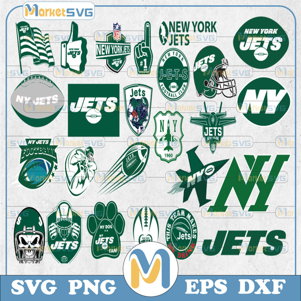Vintage New York Jets Football Team SVG Graphic Design File