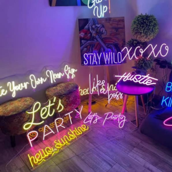 neon lights signs