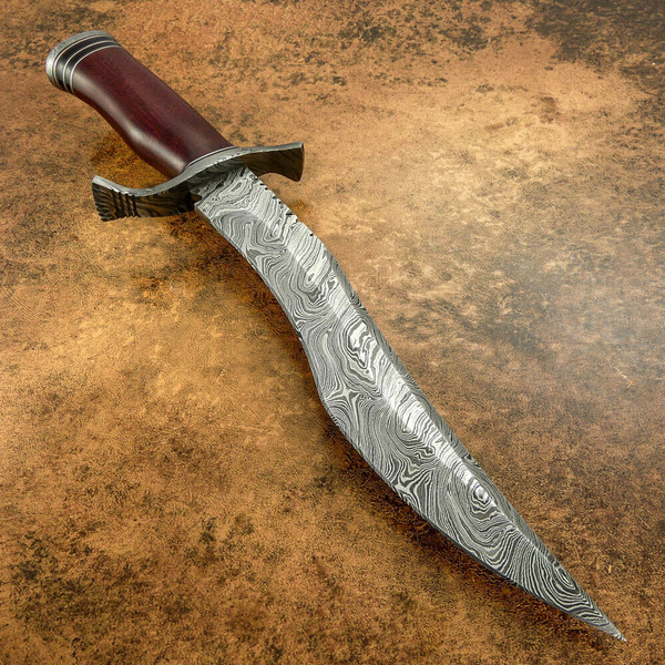 Birsppy HLXFF3 Damascus fixed blade knife, Custom Handmade knife