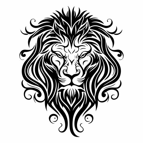 Lion Tattoo Stencil, Lion SVG Graphic by tattooworker · Creative Fabrica