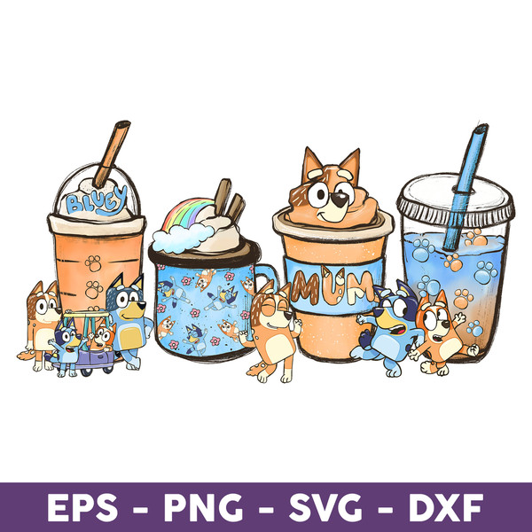 Bluey Coffee Mug Png, Coffee Png, Bluey Png, Bluey Dog Png, - Inspire Uplift