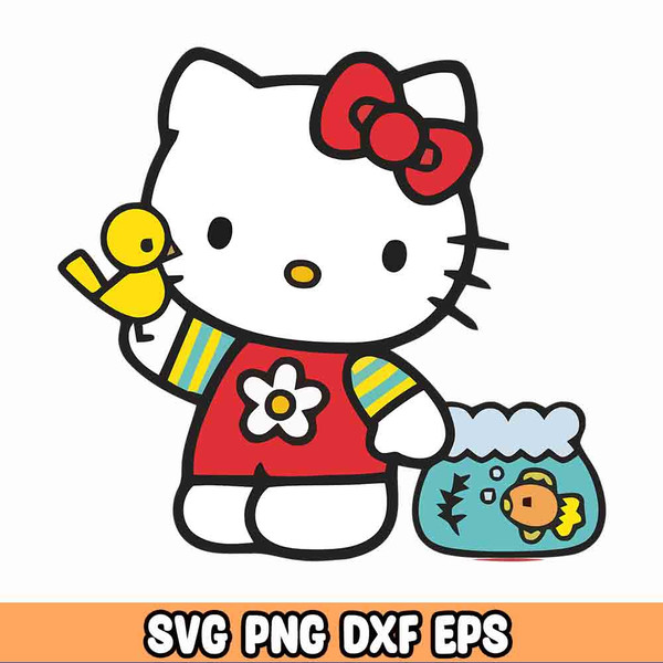 file Hello-Kitty svg eps dxf png, Hello-Kitty bundle SVG, cr - Inspire ...