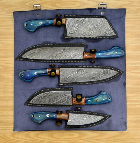 Damascus steel Chef knives Handmade knives Custom knives Kitchen cutlery Knife set High-quality knives Sharp blades Wooden handles Rust-resistant knives (3).jpg