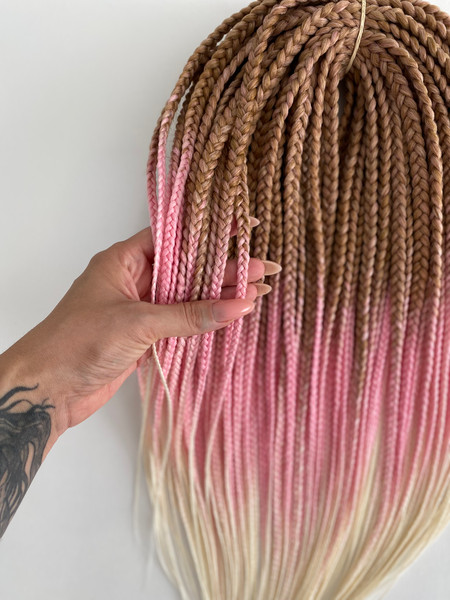 pink braids