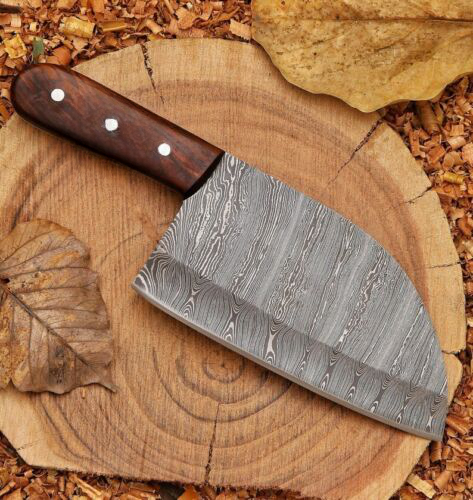 Culinary Elegance Traditional Chinese Damascus Steel Cleaver Steak Knives (5).jpg