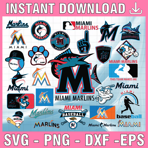 Miami Marlins Svg, Baseball Clipart, MLB svg, Clipart, Insta - Inspire  Uplift