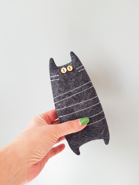 Black Felt Cat Sewing Pattern PDF, Tutorial in English, Felt - Inspire ...