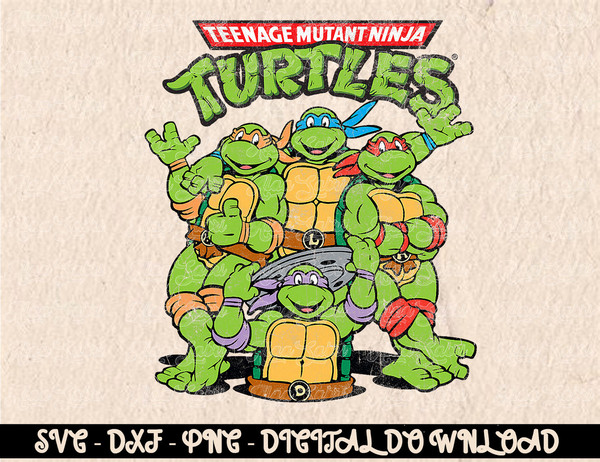 Teenage Mutant Ninja Turtles Classic Retro Logo Short Sleeve Tee-Shirt copy.jpg