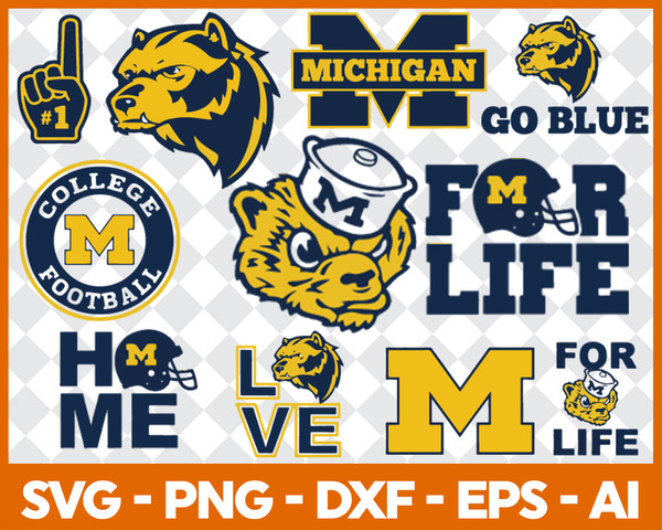 university of michigan football logos