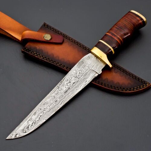 Handmade Damascus Steel Knives with Wood and Steel Handle - Inspire Uplift