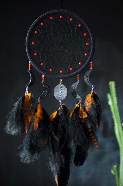 handmade black dream catcher with moon phases 4.jpg