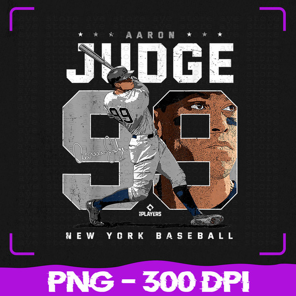 Aaron Judge Number Portrait Baj, MLB png, Sport PNG, Sublima