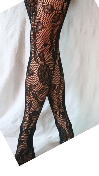 Buy Black Lace Leggings Womens Floral Lace Tights - Inspire Uplift