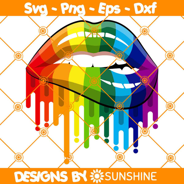 Lgbt Pride Lips, Svg Vector Illustrations - free svg files for cricut