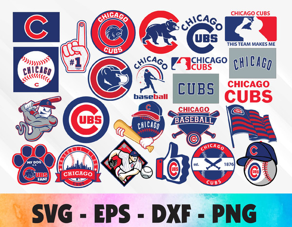 Chicago Cubs Bundle SVG Digital File, Chicago Cubs Logo Svg