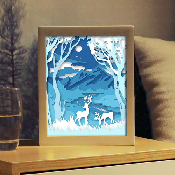 3D Shadow Box Papercut Lightbox Template Graphic by Deer store · Creative  Fabrica