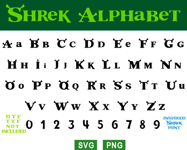 SHREK PNG Transparent - Sublimation - Instant Download - Inspire Uplift