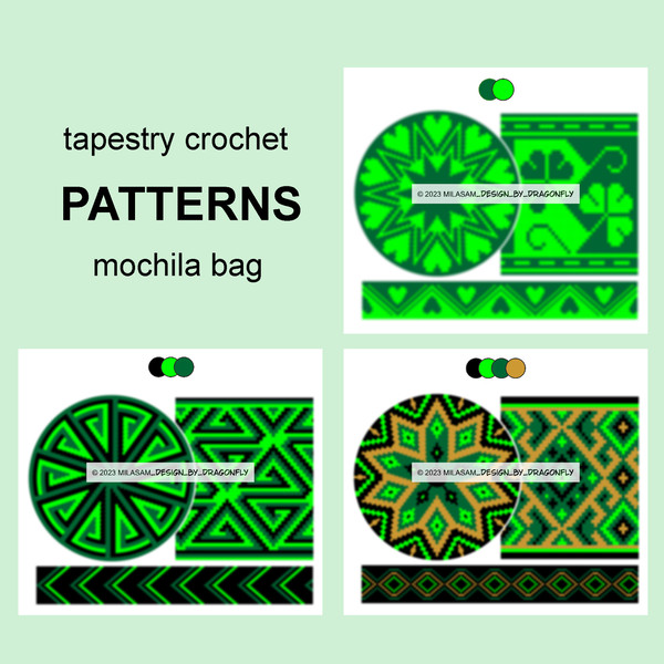 set crochet pattern tapestry crochet bag pattern wayuu mochila bag.jpg