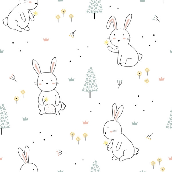 Seamless pattern for kids cute rabbit.jpg