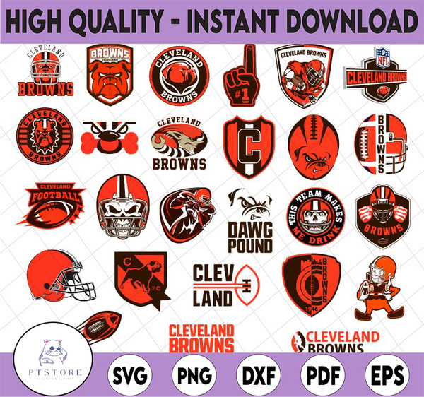 Browns Dog Logo Svg, Sport Svg, Cleveland Browns Svg - Inspire Uplift