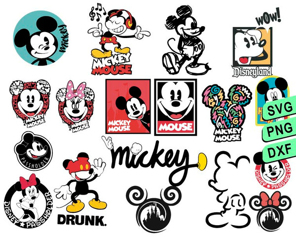 Mickey Mouse Logo PNG Transparent & SVG Vector - Freebie Supply