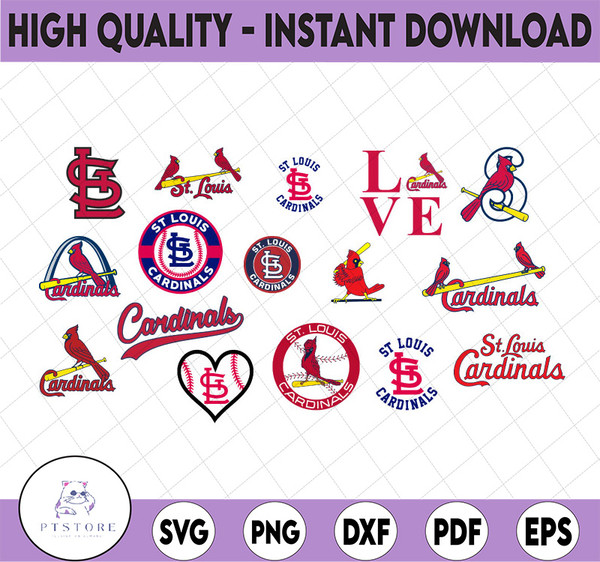 St. Louis Baseball SVG PNG Cutting File